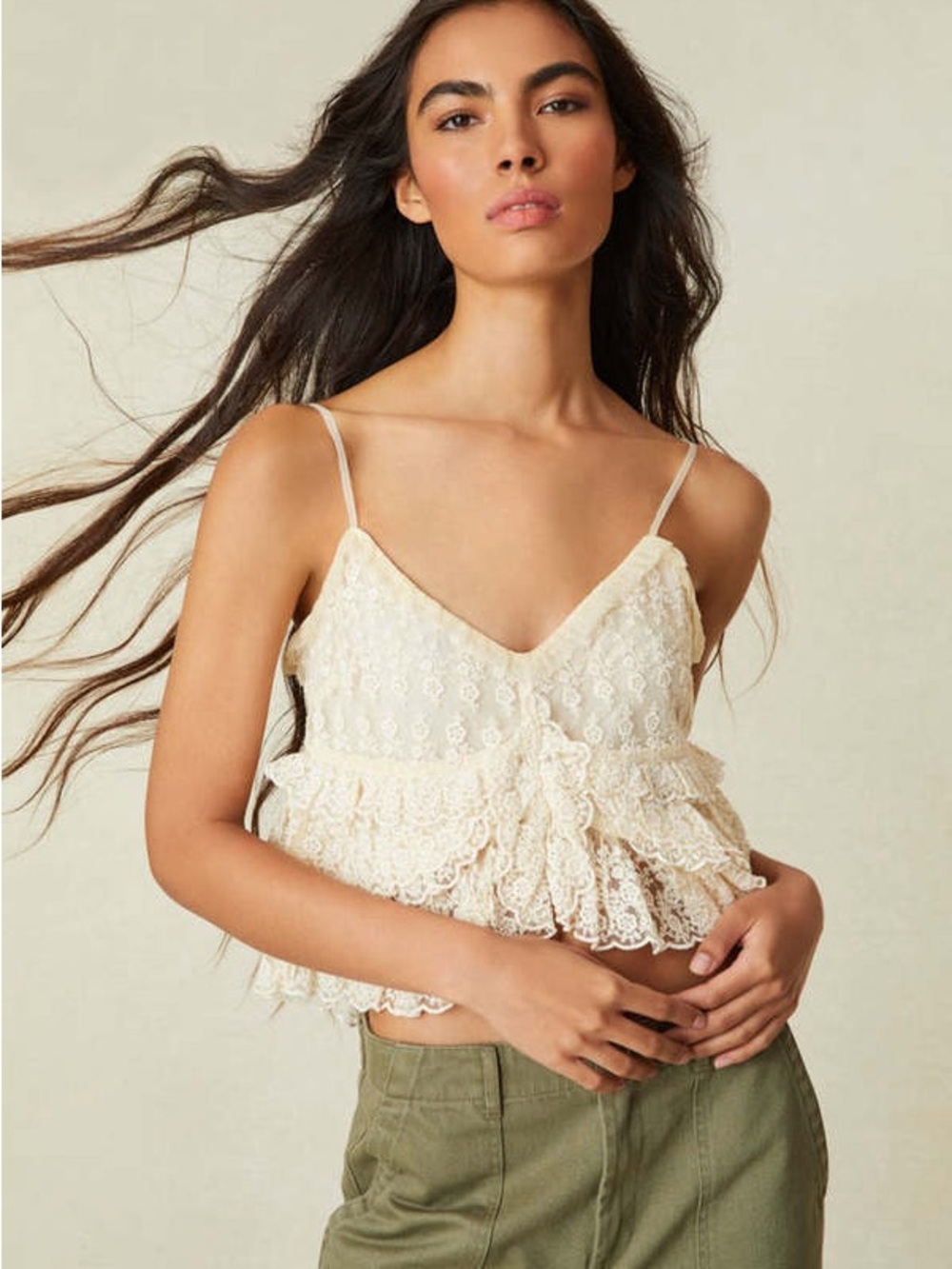 Loveshackfancy Abbott ruffle cami top